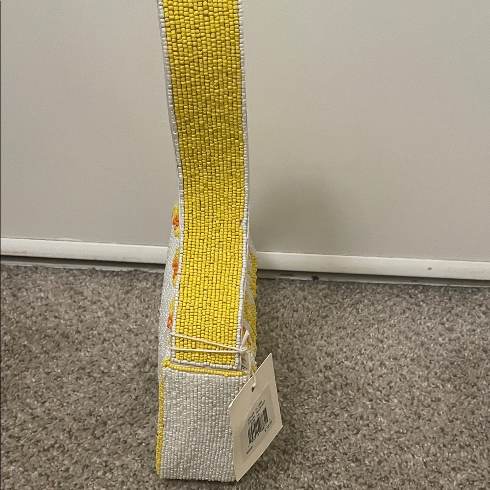 Sol & Mer Yellow Floral Beaded Shoulder Bag - Picture 4 of 11